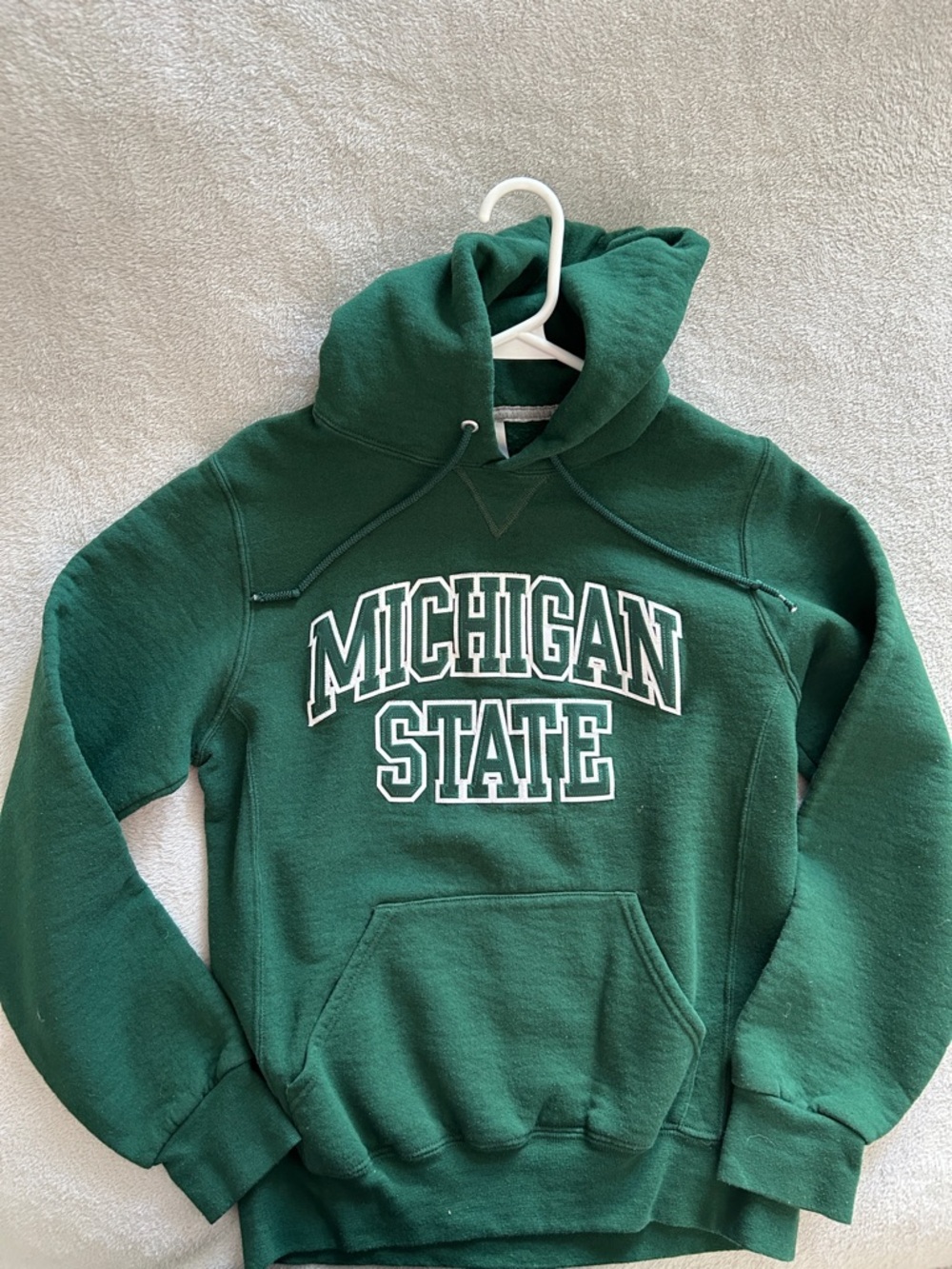 Russell Athletic Forest Green Hoodie with Drawstring - MICHIGAN STATE